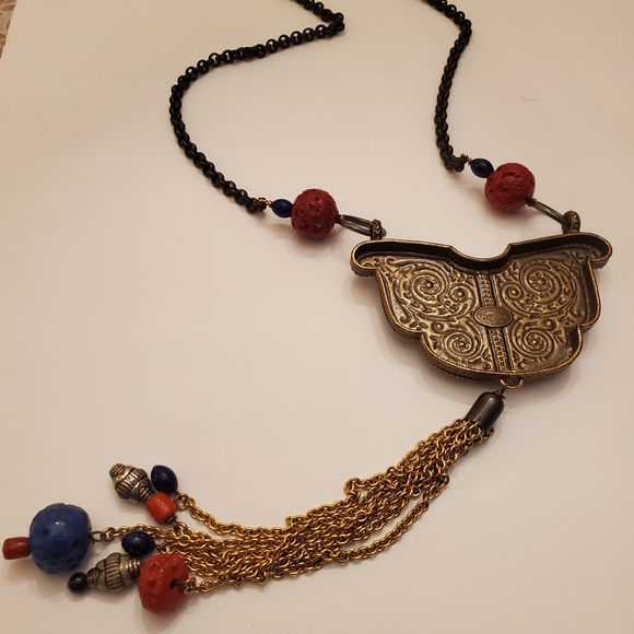 Philippe Ferrandis Paris Dangling Cameo Signed Necklace - Picture 15 of 16